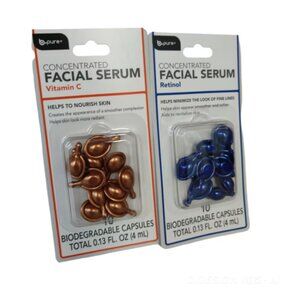 B Pure Concentrated Vitamin C Facial Serum + Retinol Serum 20 Total